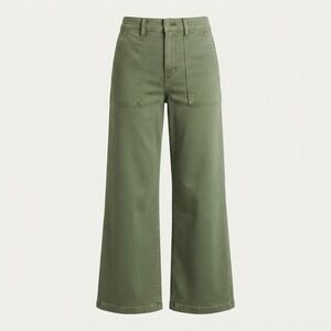 Pistola Womens Green Wide Leg Crop Utility Pants Size 29 Patch Pocket